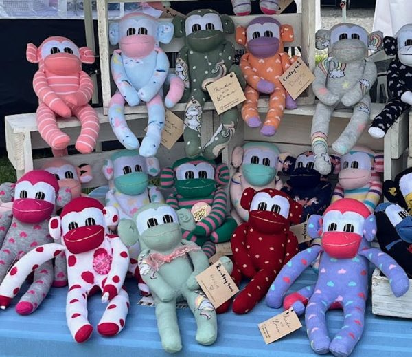 Group of sock monkeys