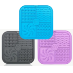 Licky mat with suction cups