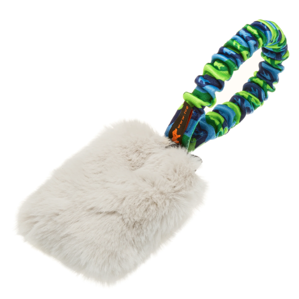 Faux Fur Pocket Bungee Squeaker by Tug E Nuff in Green